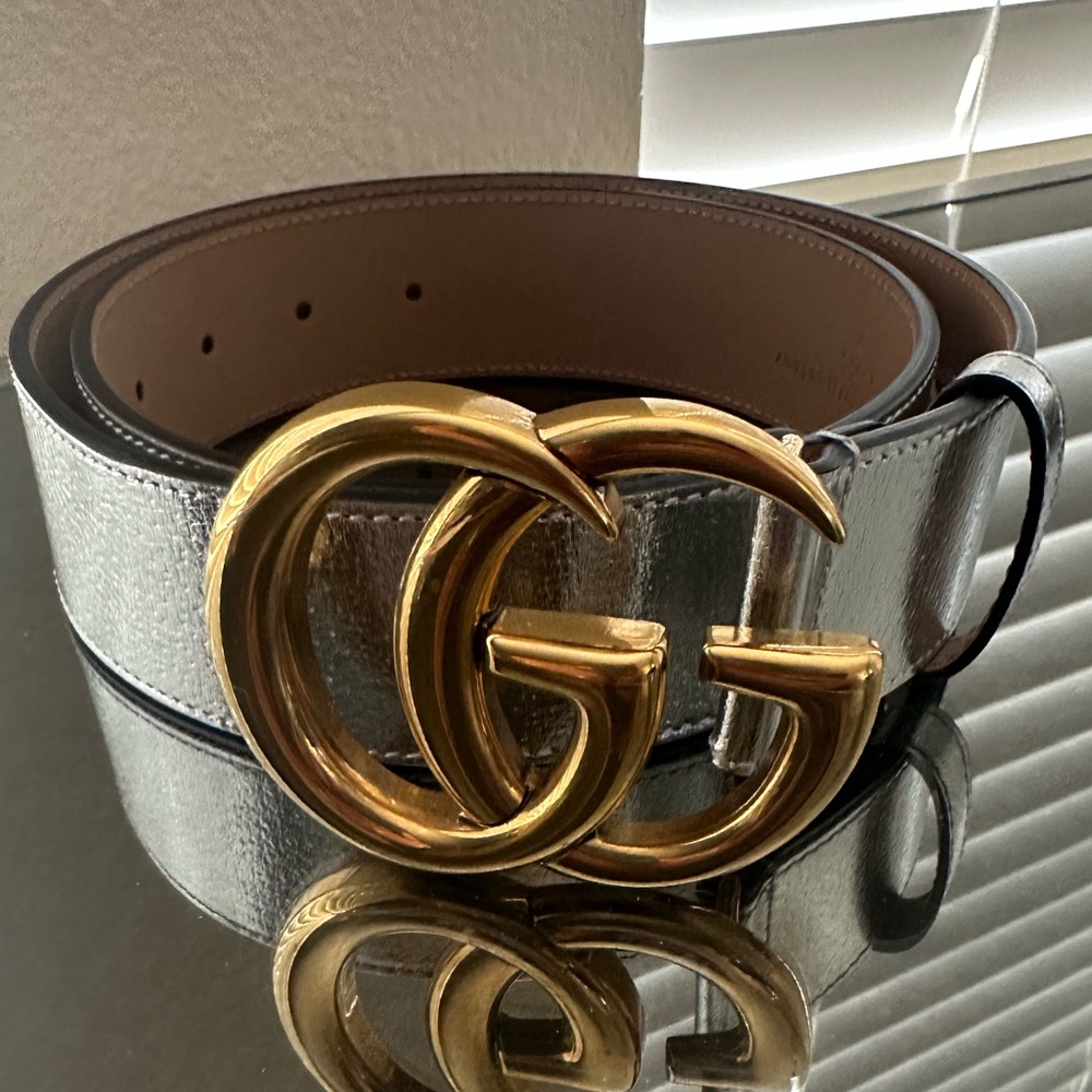 Gucci Silver and Gold Women's Belt